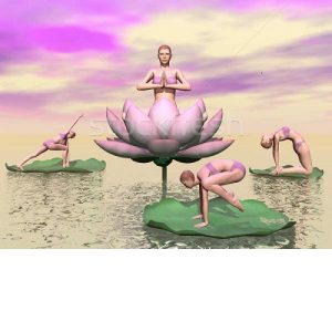 yoga na flor de lotus